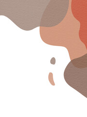 Abstract Businnes Card With Brown Colored Stain Watercolor Paper Texture