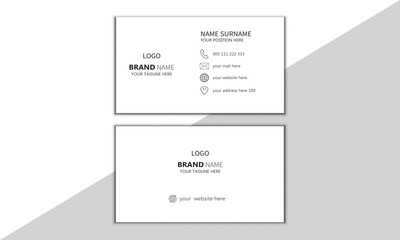 Naklejka na ściany i meble Marketing Simple, Creative & modern Business Card Template Layout.Luxury business card design template. Visiting card for business and personal use. Vector illustration design.