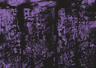 Aesthetic dotted design element. Duo tone poster . Modern art .Abstract composition . Half tone background. Halftone dots texture effect .Contemporary vector design