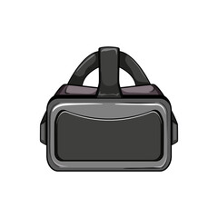 young vr glasses cartoon. reality virtual, technology headdigital young vr glasses sign. isolated symbol vector illustration