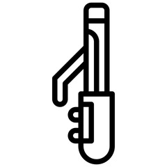 hair curler line icon,linear,outline,graphic,illustration