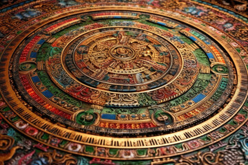 Fototapeta na wymiar Colorful Buddhist mandala. Beautiful, intricate, ornate design. Asian design. 32