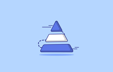 pyramid. Business Finance and Banking icon illustration. Teamwork, Communication, and Economic Strategy for Smart Commerce	