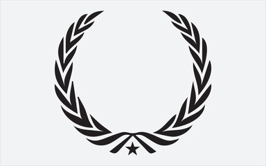 Wreath Vector Art, Icons, and Graphics for Free Download, Laurel Wreath Vector Set Stock Illustration 