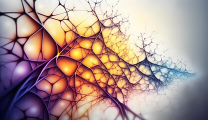 neuron inside brain. Generative AI