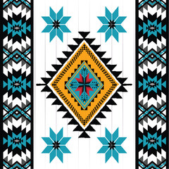 Geometric ethnic pattern. Navajo, Western, American, African,Aztec motif, traditional style. Design for background, wallpaper, clothing, wrapping, Batik, fabric,tile, and prints. Vector illustration.