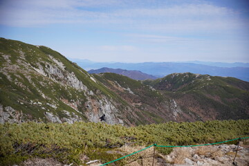 Naklejka premium Mountain climbing 山 駒ヶ岳 登山