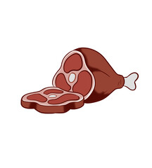 illustration of a ham 