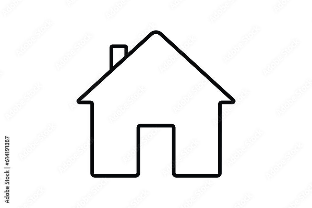 Wall mural house icon. line icon style design. simple vector design editable - Wall murals