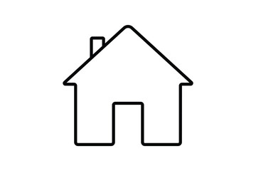 House icon. Line icon style design. Simple vector design editable