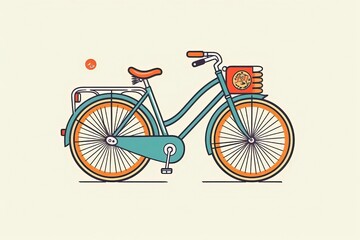 Cycle illustration. Transportation illustration. Generative AI
