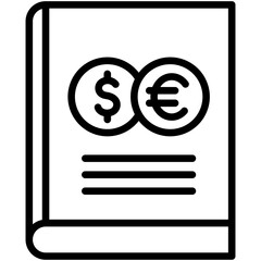 economic book icons, are often used in design, websites, or applications, banner, flyer to convey specific concepts related to education theme.