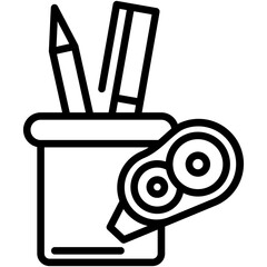 stationery icons, are often used in design, websites, or applications, banner, flyer to convey specific concepts related to education theme.