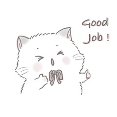 Miri little cat being happy with her daily life