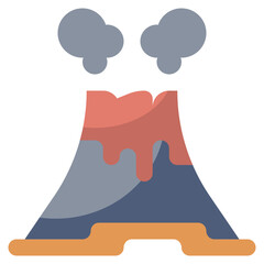 volcano line icon,linear,outline,graphic,illustration