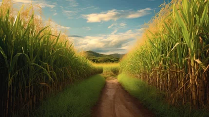 Foto op Canvas Sugar cane field © Sasint