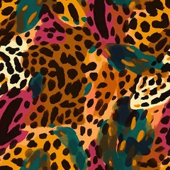 Wild animal skins textured wallpaper. Creative abstract leopard seamless surface pattern. For fabric design, card.