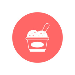 Frozen food Vector Icon with trendy background colors that can easily edit or modify

