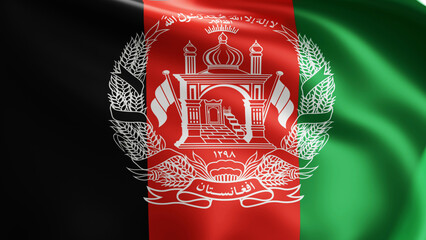 Afghanistan Flag 3d rendering