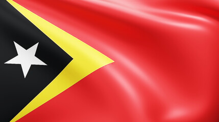East Timor flag 3d rendering