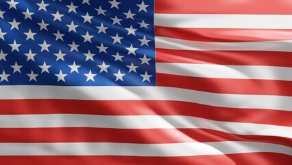 Flag of the United States of America 3d rendering