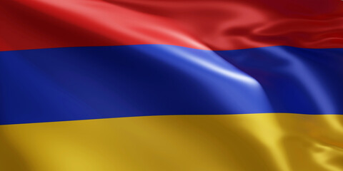Armenian flag 3d rendering