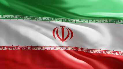 Flag of Iran 3d rendering