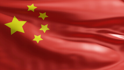 China Flag 3d rendering
