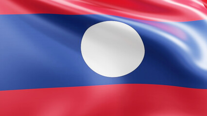 Flag of Laos 3d rendering