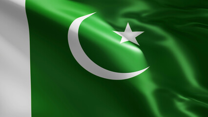 Flag of Pakistan 3d rendering