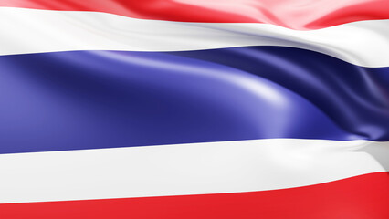 Flag of Thailand 3d rendering