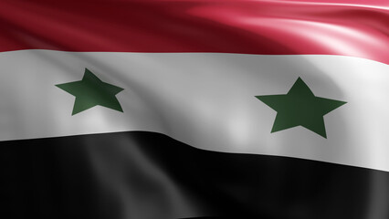 The flag of Syria 3d rendering