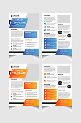 Corporate business case study template  design with a4 size. Clean case study layout.