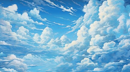 Cloudy sky pattern illustration Made with Generative AI.