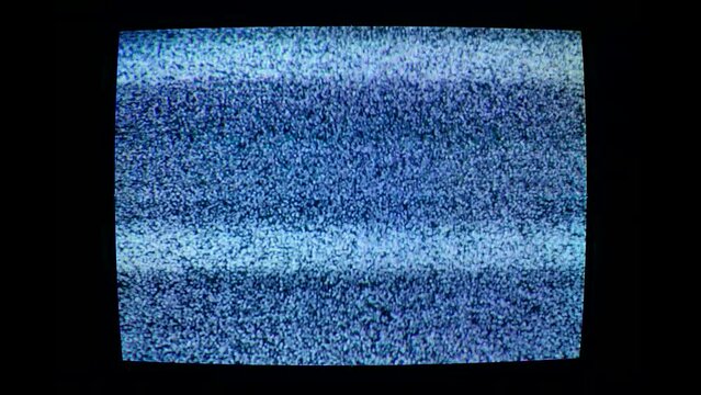 tv white noise static flicker abstract background detuned analog old screen retro television VHS grunge glitch wave effect bad signal grain distortion broadcast reception interference loop template	
