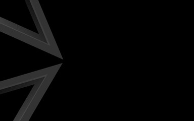 Black triangle on black background