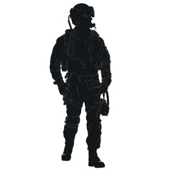 pilot flying isolated on white