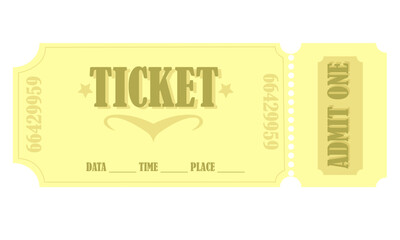 Ticket yellow admit one