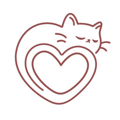 Cat animal support vector illustration