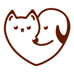 Pet adopt icon vector illustration
