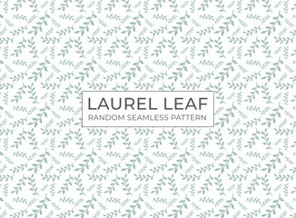 A Seamless Vector Pattern with Random-Sized Laurel Leaves