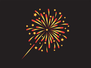 firework vector illustration, celebration icon