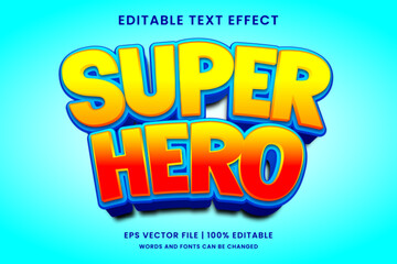 Super hero 3d editable text effect