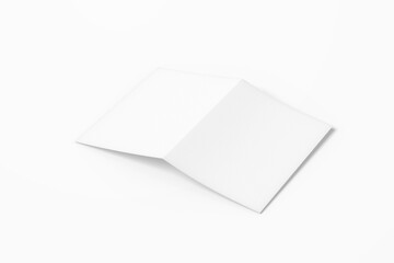 Realistic A4 Bifold or brochure mockup with white background