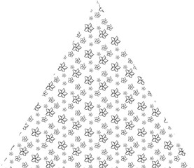 Triangle flowers background