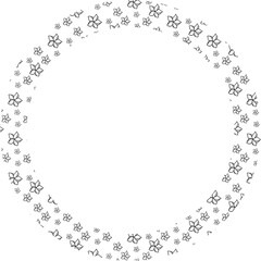 
Round frame flowers background for decoration.