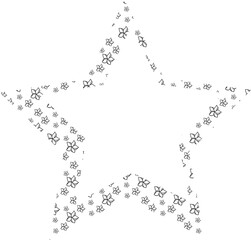 Star frame flowers background for decoration.