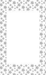 Rectangular frame flowers background for decoration.