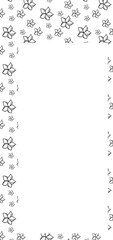 Rectangular frame flowers background for decoration.
