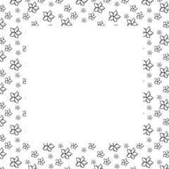 Square frame flowers background for decoration.